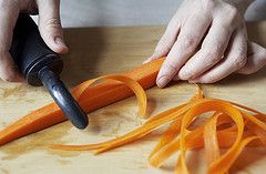 peeling carrot