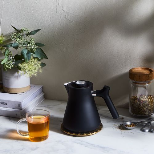 Hound Observation Thank Fellow Raven Tea Kettle & Steeper with Built-In Thermometer, Matte Black on  Food52