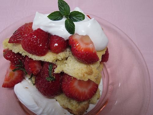 Market Strawberries & Chantilly Cream with Cornmeal Shortcakes