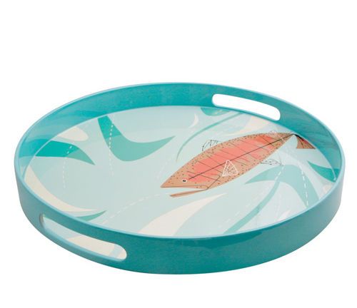Charley Harper Fish Lacquer Tray