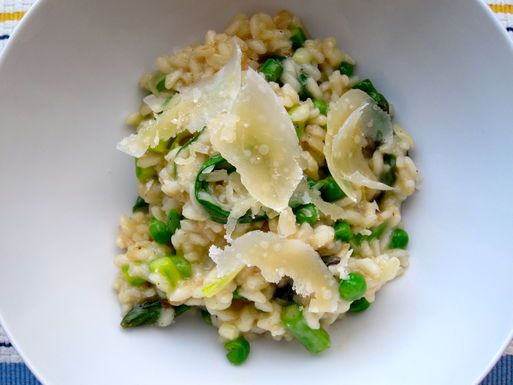 spring risotto of asparagus, peas, & ramps