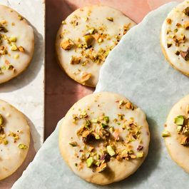 Olive oil sugar cookies with pi by Sandy Ford