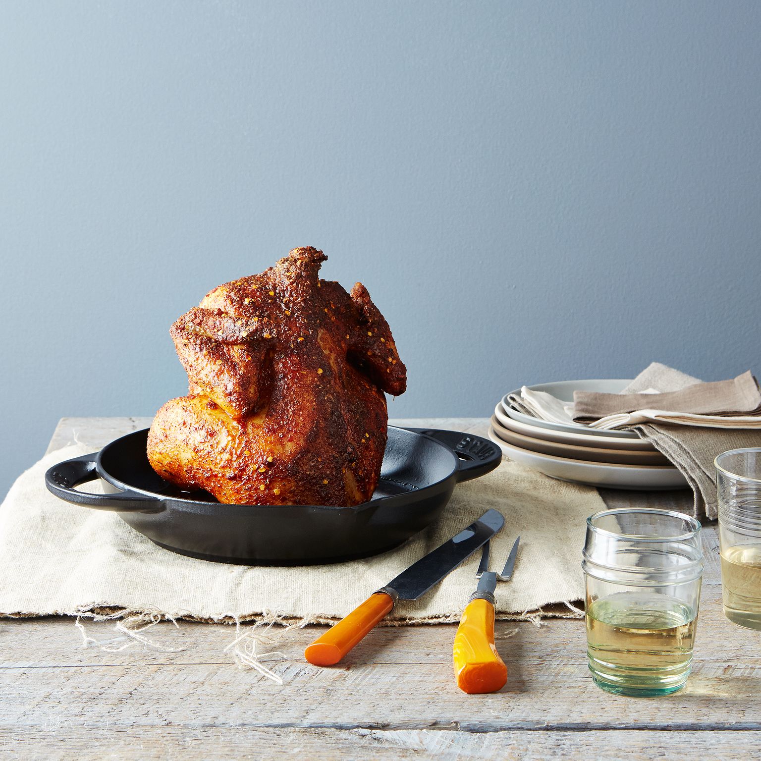 Staub Vertical Chicken Roaster in Cast Iron, Matte Black on Food52