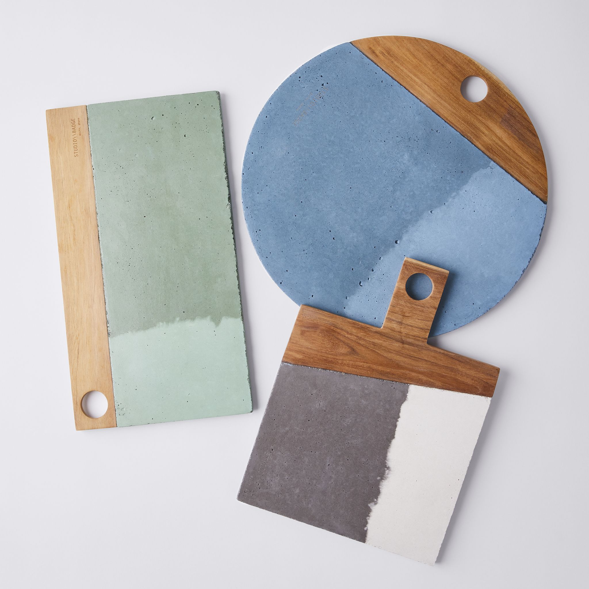 Handcrafted Wood & Concrete Serving Boards