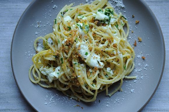 Rhonda's Spaghetti with Eggs and Pangritata on Food52