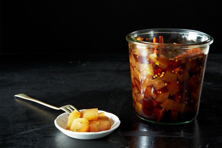 Spicy, Savory & Sweet Watermelon Rind Pickles from Food52