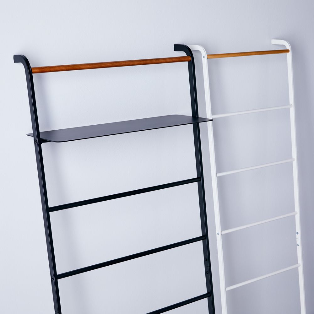 Yamazaki Home Leaning Ladder in Steel & Wood, 2 Colors, Classic or With  Shelf on Food52