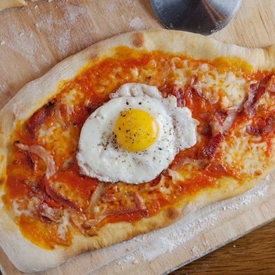Roberta's Pizza with Guanciale and Egg