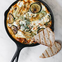 . Zucchini Frittata With Caramelized Red Onion & Goat Cheese by DragonFly
