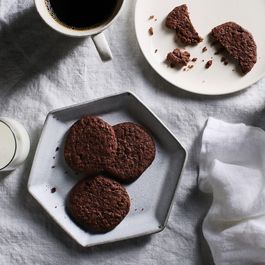 chocolate shortbread cookies by Ann Godfrey