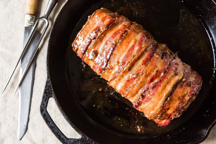 Bacon Wrapped Brown Sugar Pork Loin
