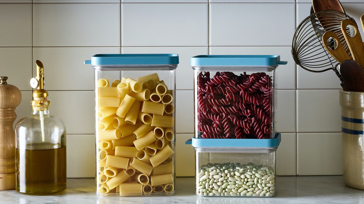 Pasta Canister Spaghetti Container Kitchen Storage Jar Pasta Tub M&W 