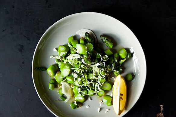 Asparagus Salad with Young Garlic and Horseradish on Food52