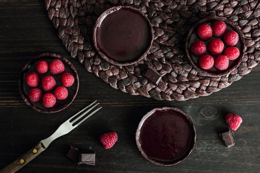 Chocolate Raspberry Tarts